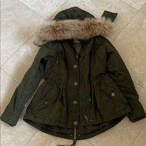 Burberry fur hoodie parka
